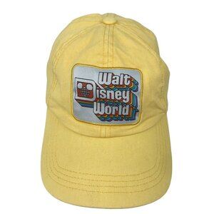 Walt Disney World Retro Stack Logo Yellow Adult Baseball Dad Hat Adjustable Cap